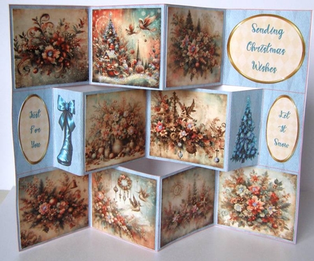 VICTORIANA 4-FOLD POP-OUT CHRISTMAS CARD KIT by Margaret McCartney