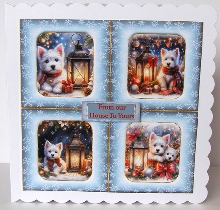 Pups at Christmas by Margaret McCartney