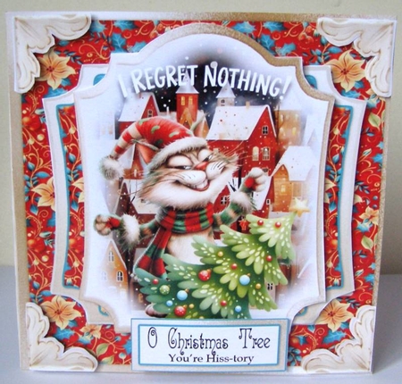 Festive Crazy Cats 12 by Margaret McCartney