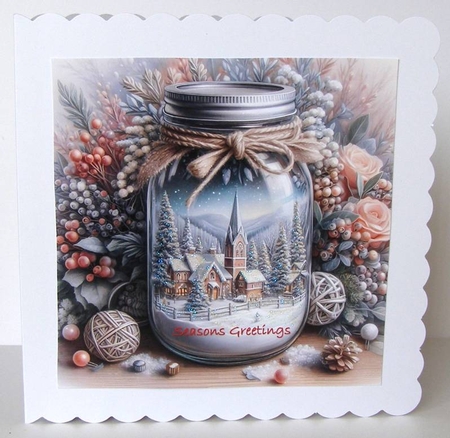 Festive Mason Jar by Margaret McCartney