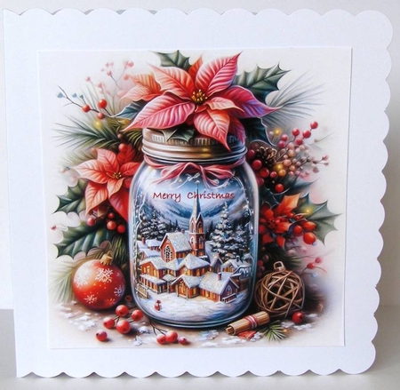 Festive Mason Jar by Margaret McCartney