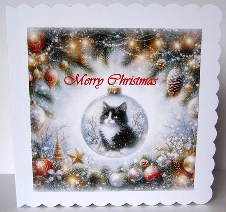 Festive Cat Baubles  by Margaret McCartney