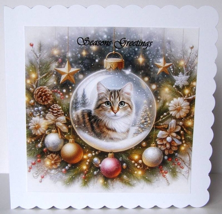 Festive Cat Baubles  by Margaret McCartney
