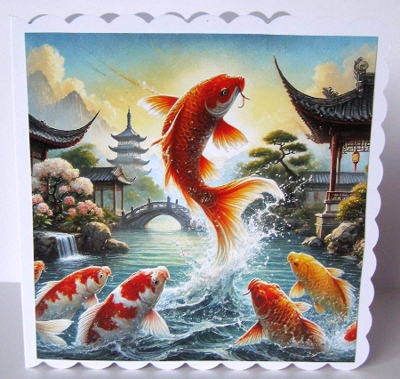 Jumping for Koi 1 by Margaret McCartney