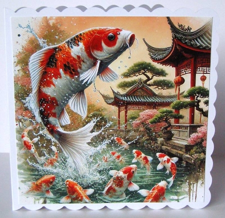 Jumping for Koi 1 by Margaret McCartney