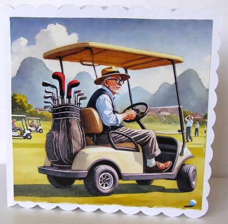 RETIRED TO GOLF - Illustrations for Cardmakers & Designers  by Margaret McCartney