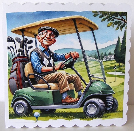 RETIRED TO GOLF - Illustrations for Cardmakers & Designers  by Margaret McCartney