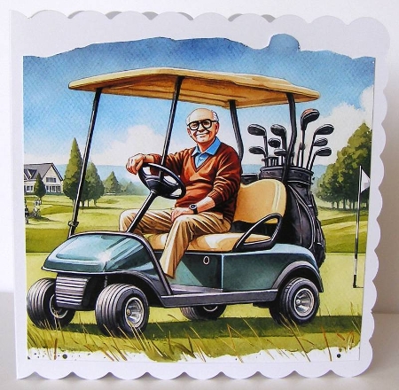 RETIRED TO GOLF - Illustrations for Cardmakers & Designers  by Margaret McCartney