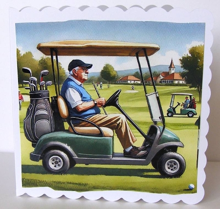 RETIRED TO GOLF - Illustrations for Cardmakers & Designers  by Margaret McCartney