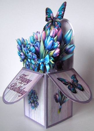 Tulips & Butterflies Pop-Up Box Mini Kit   by Margaret McCartney