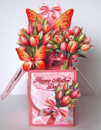 Tulips & Butterflies Pop-Up Box Mini Kit 2 by Margaret McCartney