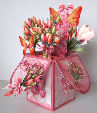 Tulips & Butterflies Pop-Up Box Mini Kit 2 by Margaret McCartney