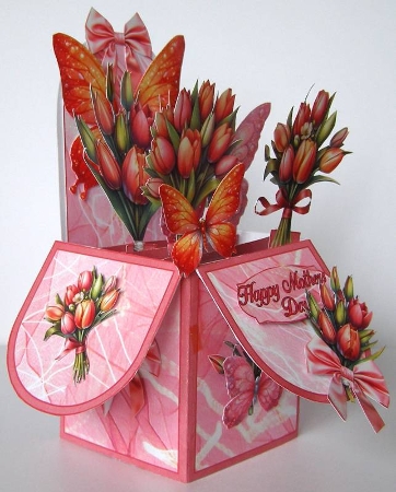 Tulips & Butterflies Pop-Up Box Mini Kit 2 by Margaret McCartney