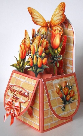 Tulips & Butterflies Pop-Up Box Mini Kit 4 by Margaret McCartney