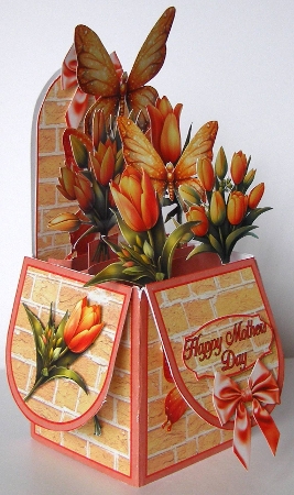 Tulips & Butterflies Pop-Up Box Mini Kit 4 by Margaret McCartney