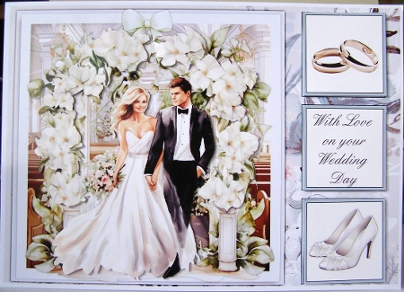 Wedding Day Card 3 Size A4 by Margaret McCartney