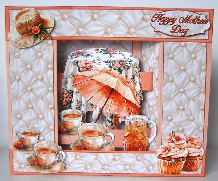 Summer Tea Party Center Box Card Mini Kit  by Margaret McCartney