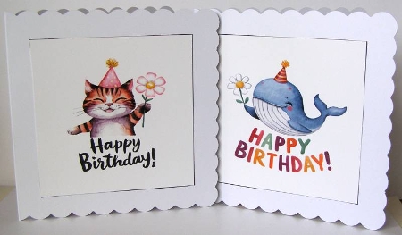 Birthday Animal Card Toppers by Margaret McCartney