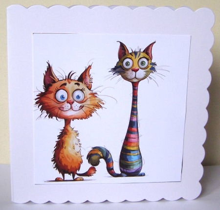 Quirky Cats Card Toppers by Margaret McCartney