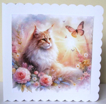 Dreamy Flutterby Cats 1 by Margaret McCartney