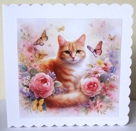 Dreamy Flutterby Cats 1 by Margaret McCartney