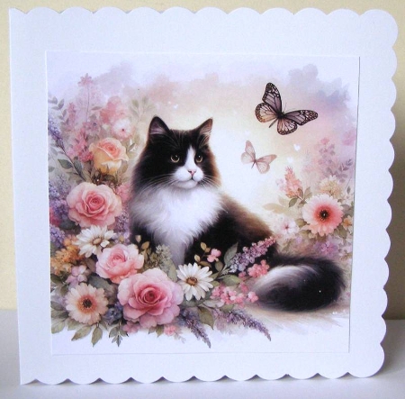 Dreamy Flutterby Cats 2 by Margaret McCartney