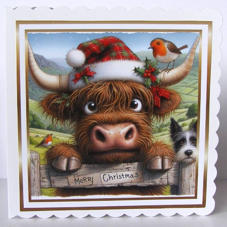 highland coo christmas by Margaret McCartney
