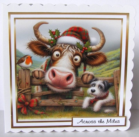 highland cow christmas by Margaret McCartney