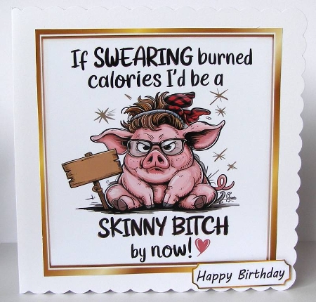 Funny 8X8 Topper With Humour Caption (EIGHT)) by Margaret McCartney
