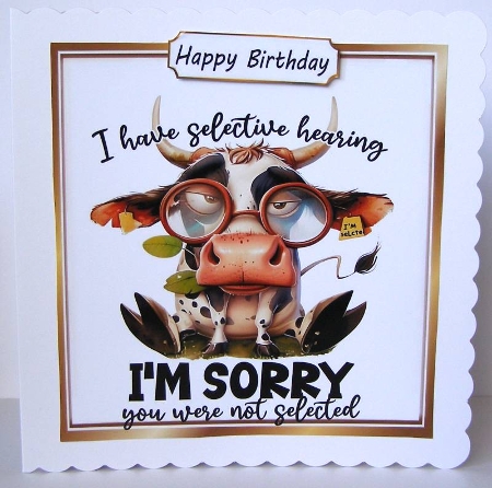 Funny 8X8 Topper With Humour Caption (ELEVEN) by Margaret McCartney