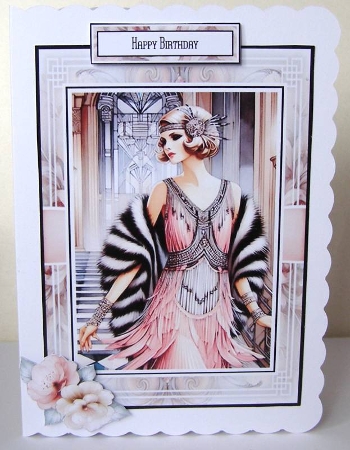 Glam Art Deco 3 With Set Of 3 Card Fronts by Margaret McCartney