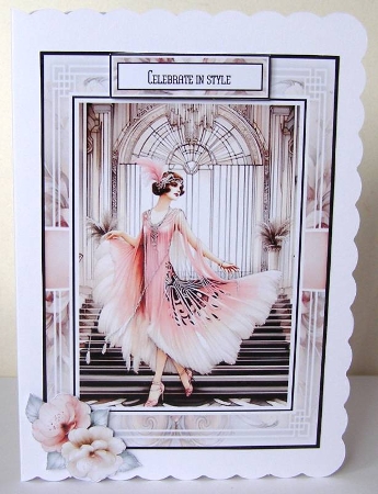 Glam Art Deco 3 With Set Of 3 Card Fronts by Margaret McCartney