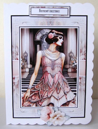 Glam Art Deco 3 With Set Of 3 Card Fronts by Margaret McCartney