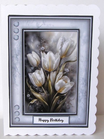 White Ice Flowers 3 - Mini Kit by Margaret McCartney