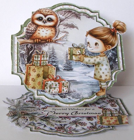 Whispers of Winter 5 Shaped Easel by Margaret McCartney