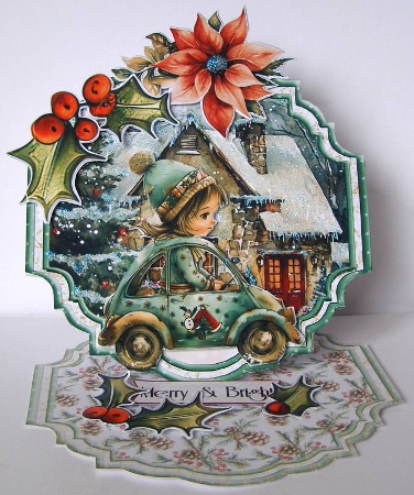 Whispers of Winter 9 Shaped Easel by Margaret McCartney