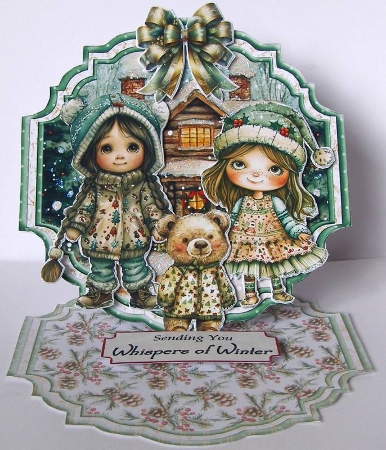 Whispers of Winter 12 Shaped Easel by Margaret McCartney