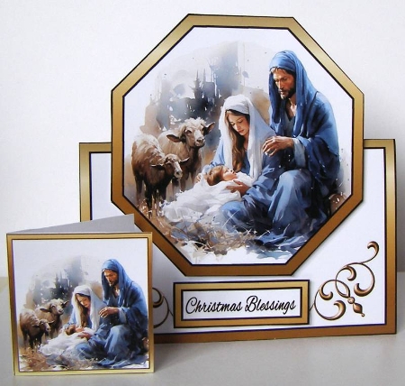 Octagon tent Nativity by Margaret McCartney