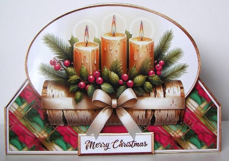Christmas Candles-HOT PINK by Margaret McCartney