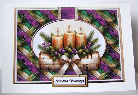 Christmas Candles-VIOLET by Margaret McCartney