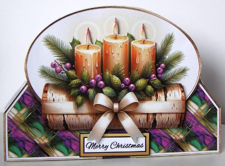 Christmas Candles-VIOLET by Margaret McCartney