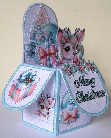 Pastel Christmas Pop-Up Box Mini Kit by Margaret McCartney