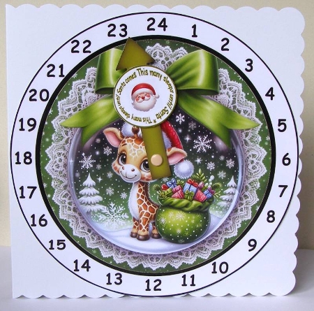 advent calendar dino giraffe bauble by Margaret McCartney