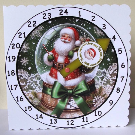 advent calendar santa globe 2 by Margaret McCartney