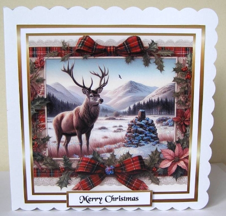 stag cairn at christmas by Margaret McCartney