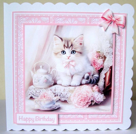 Tea & Kittens Mini Kit 7x7 by Margaret McCartney