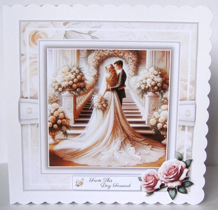 The Grand Staircase - 8x8 Card Fronts by Margaret McCartney