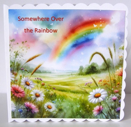 Rainbow Over Meadow  by Margaret McCartney