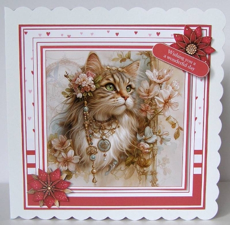 Regal Felines 6 x 6 by Margaret McCartney