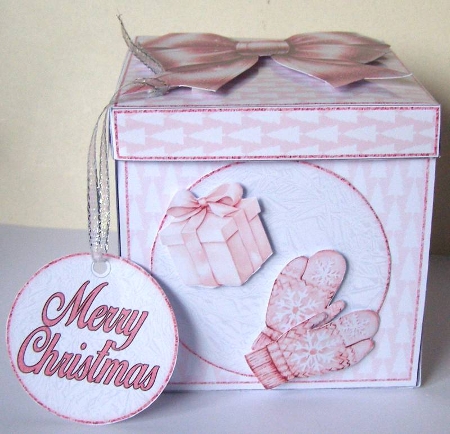 Pink Christmas Explosion Box  by Margaret McCartney